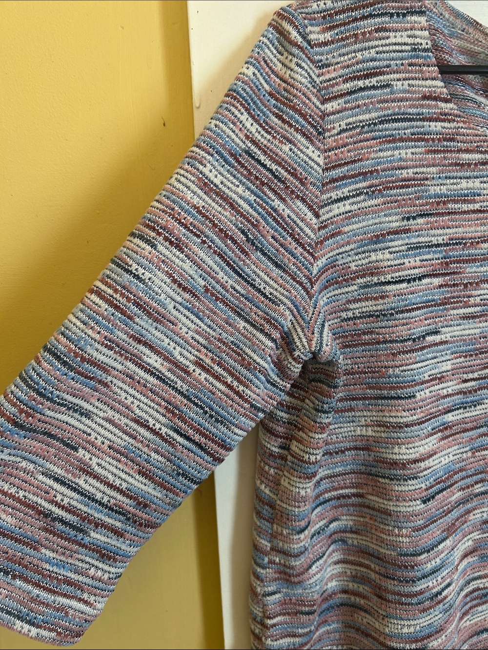Alfred Dunner Multicolor Striped Knit Top - Pink, Blue, Cream - Picture 3 of 5